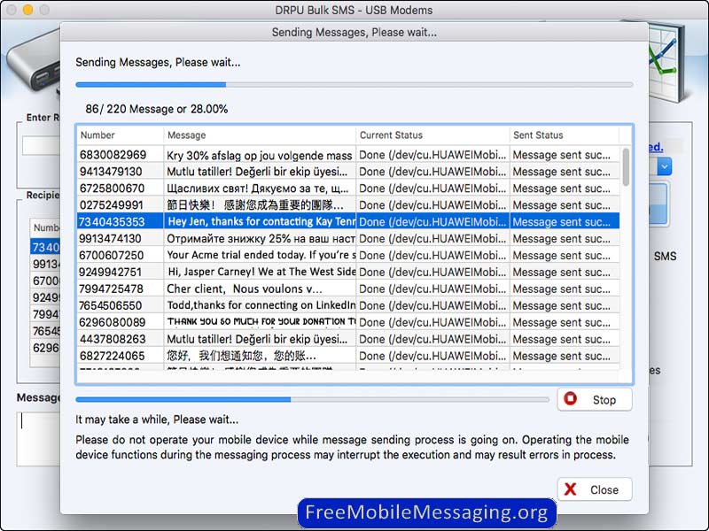 USB Modem Bulk SMS Mac 8.2.1.0