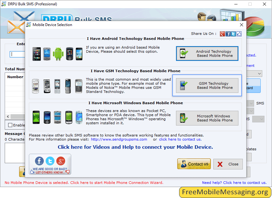 Bulk SMS Software – Professional Screenshots
